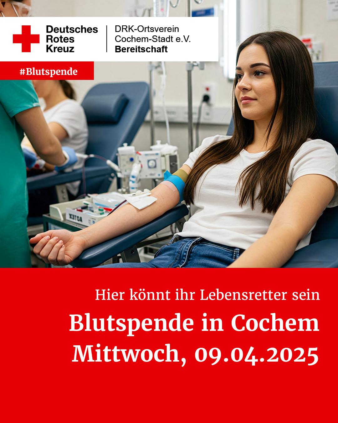 Noch zweimal schlafen, dann ist es wieder soweit: Die nächste Blutspende…