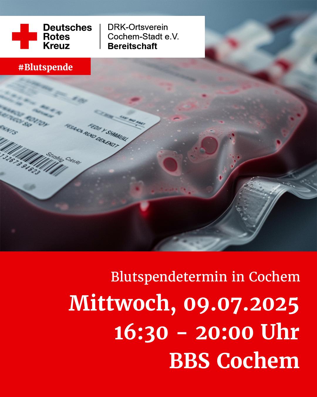 Am 09.07. steht die nächste Blutspende in Cochem an. Deine Chance ganz…