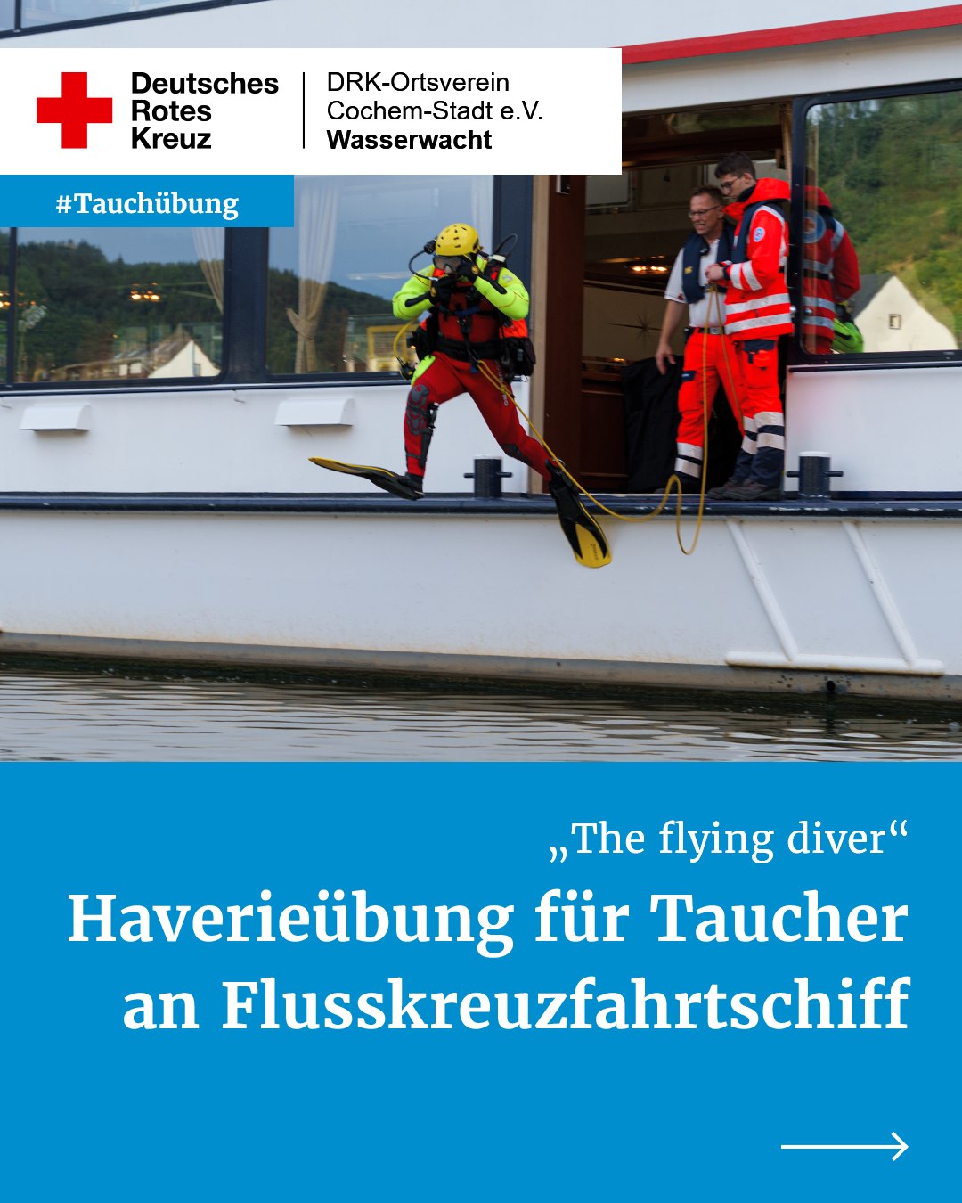 Einsatztraining am Fahrgastschiff – Unsere Taucher im Ernstfall vorbereitet
