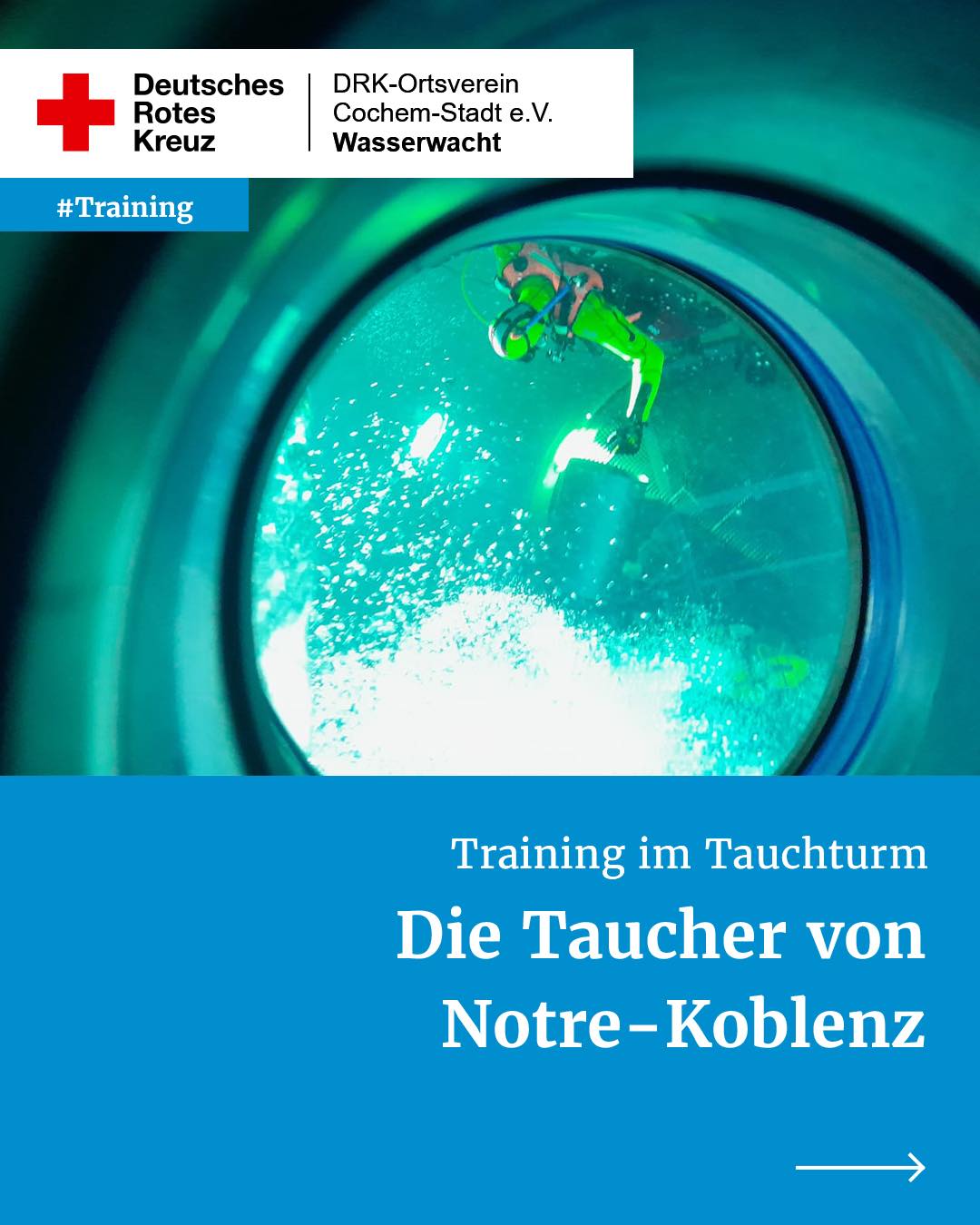 Training im Tauchturm Koblenz