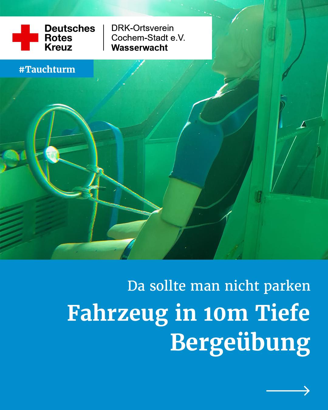 Fahrzeugrettung aus 10 Metern Tiefe