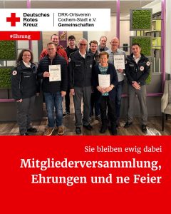 Mitgliederversammlung & Weihnachtsfeier des DRK Ortsvereins Cochem-Stadt