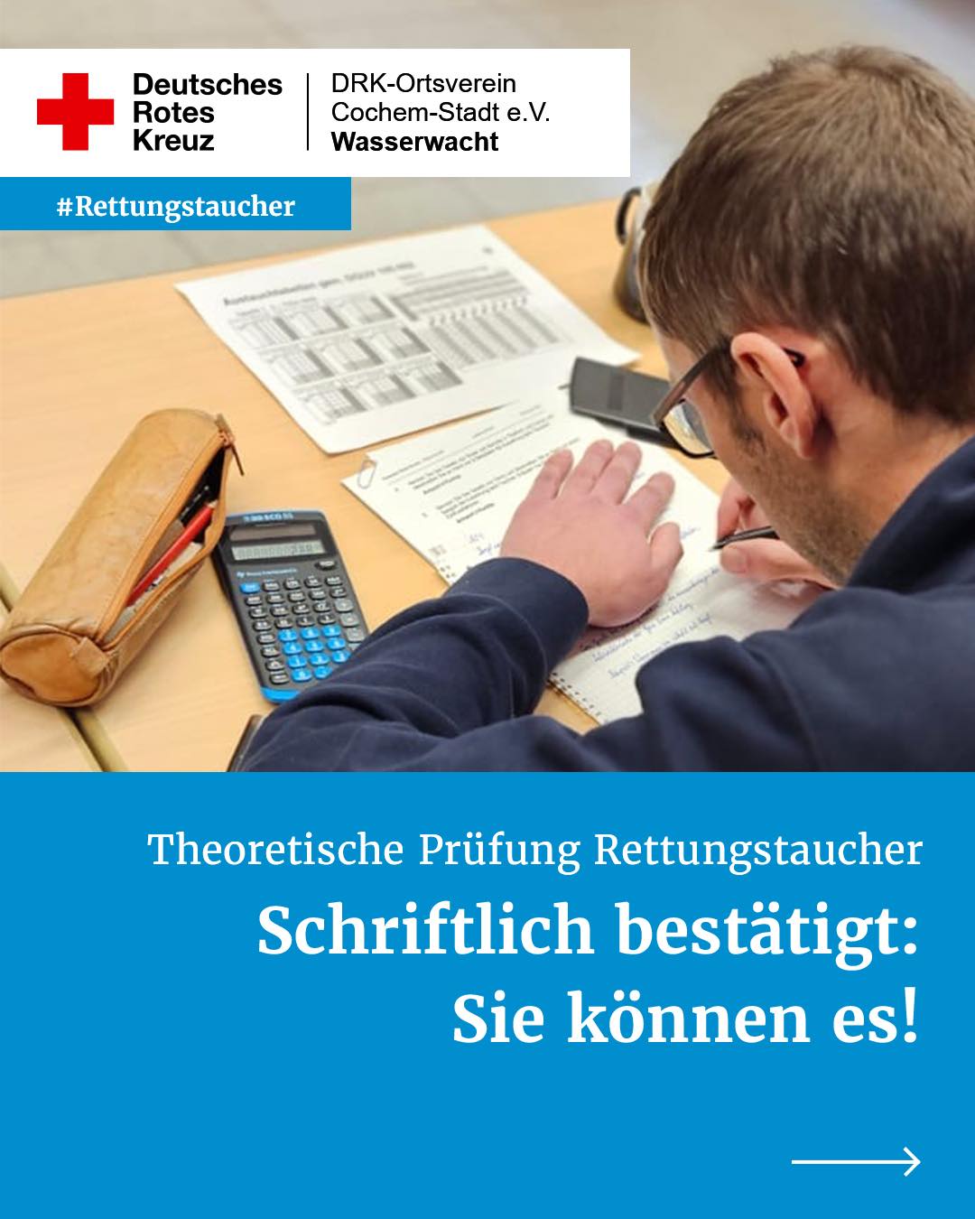 Erfolgreiche Prüfung bei der Wasserwacht